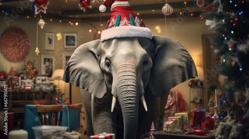 elephant at christmas 