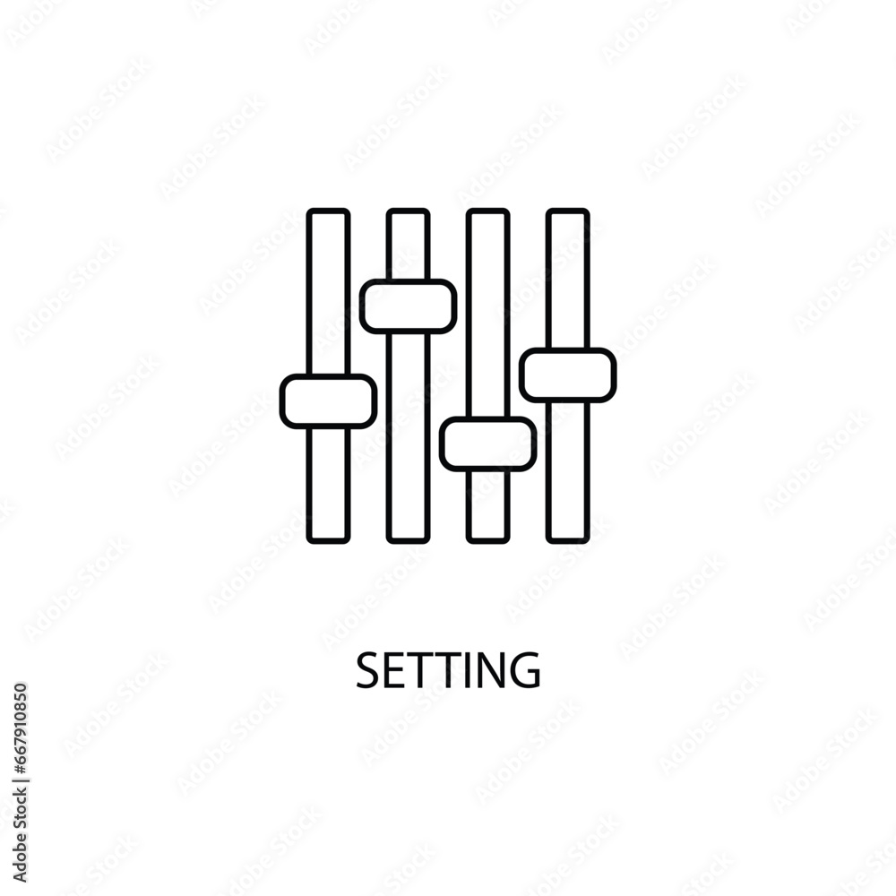 setting concept line icon. Simple element illustration.setting concept outline symbol design. setting concept line icon. Simple element illustration.setting concept outline symbol design.