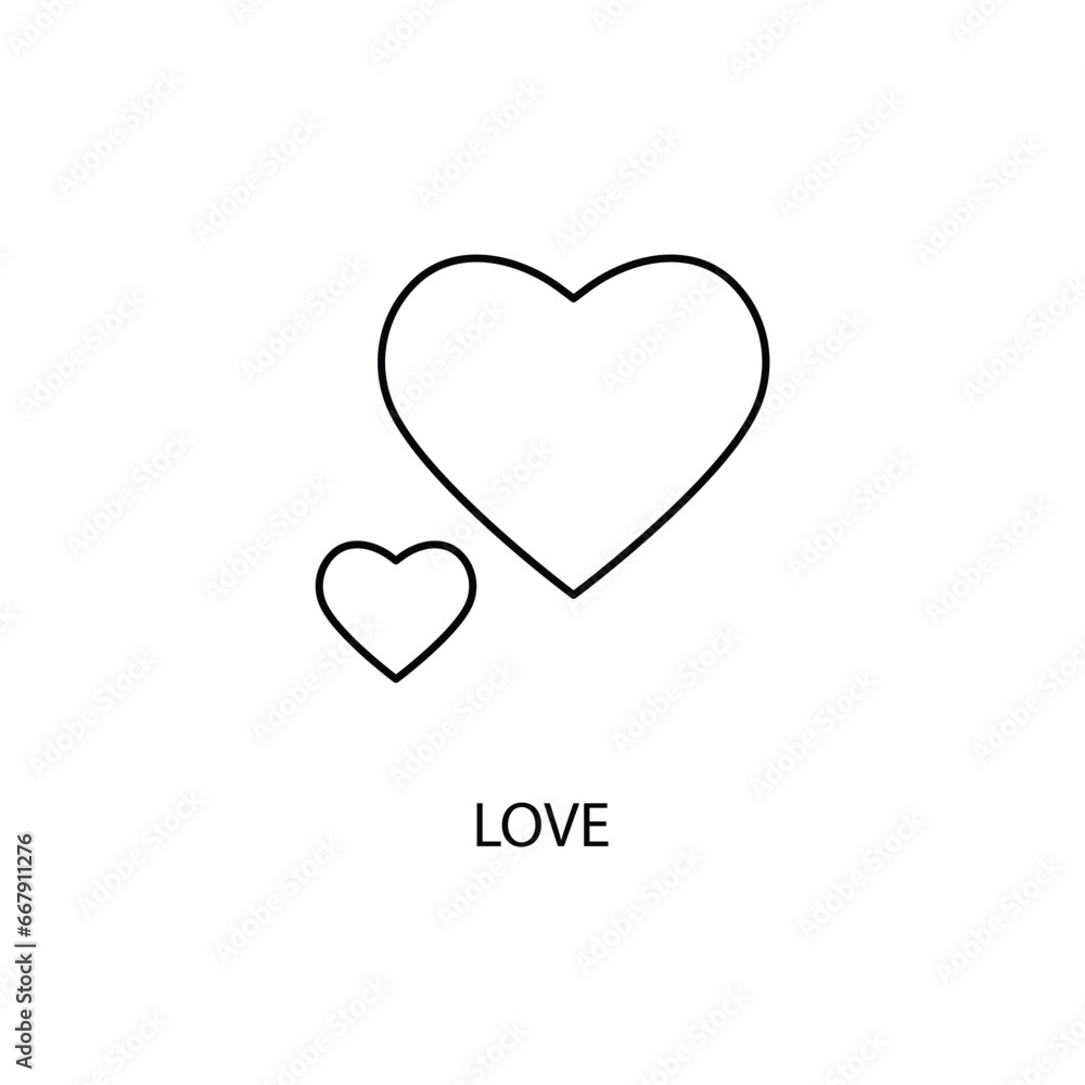 Heart concept line icon. Simple element illustration.Heart concept outline symbol design.