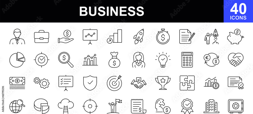 Business web icons set. Business and finance - simple thin line icons collection. Containing money, management, team, finance, business people, teamwork, graphic and more. Simple web icons set Business web icons set. Business and finance - simple thin line icons collection. Containing money, management, team, finance, business people, teamwork, graphic and more. Simple web icons set