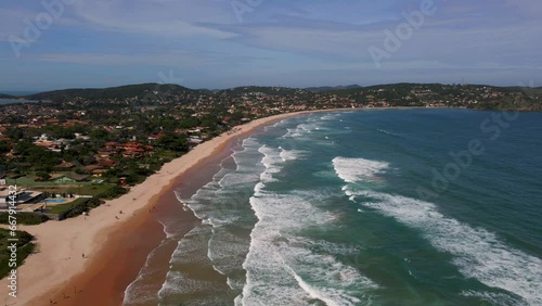 Geriba beach in Buzios, Brazil. Aerial view photo