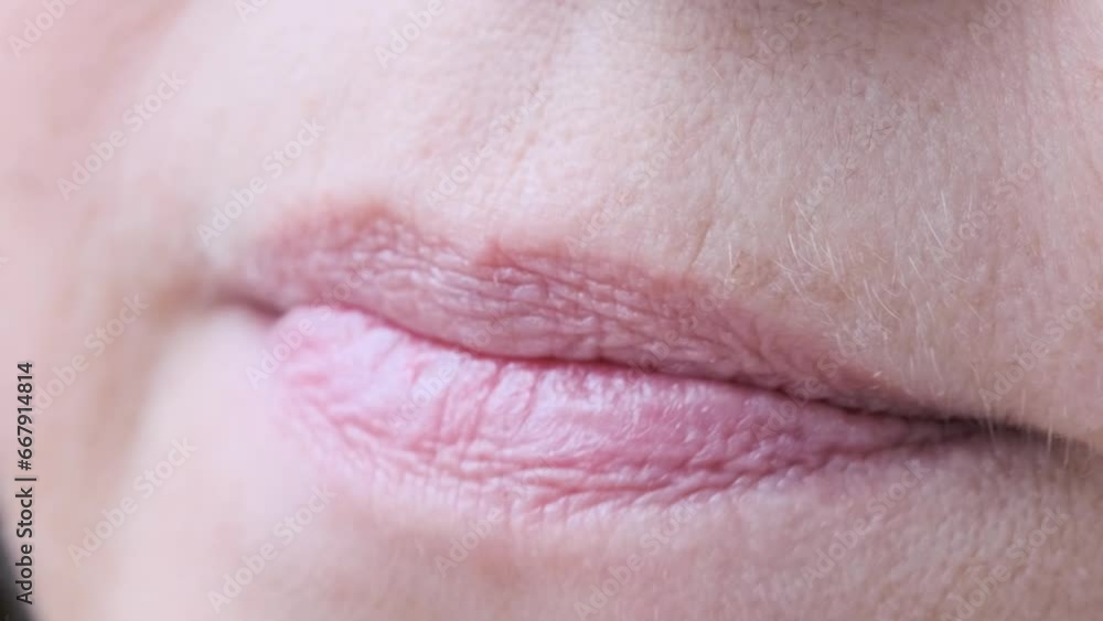 close up lips of mature female face, woman in frustration bites lip, feeling nervous, manage stress and emotions, Women's Health and Self-Esteem, Exploring Age-Related Changes, psychological health close up lips of mature female face, woman in frustration bites lip, feeling nervous, manage stress and emotions, Women's Health and Self-Esteem, Exploring Age-Related Changes, psychological health