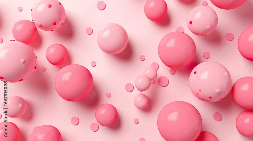 Vibrant Circles: Playful Pink Polka Dot Wallpaper Vibrant Circles: Playful Pink Polka Dot Wallpaper