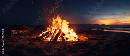 Summer night s white bonfire