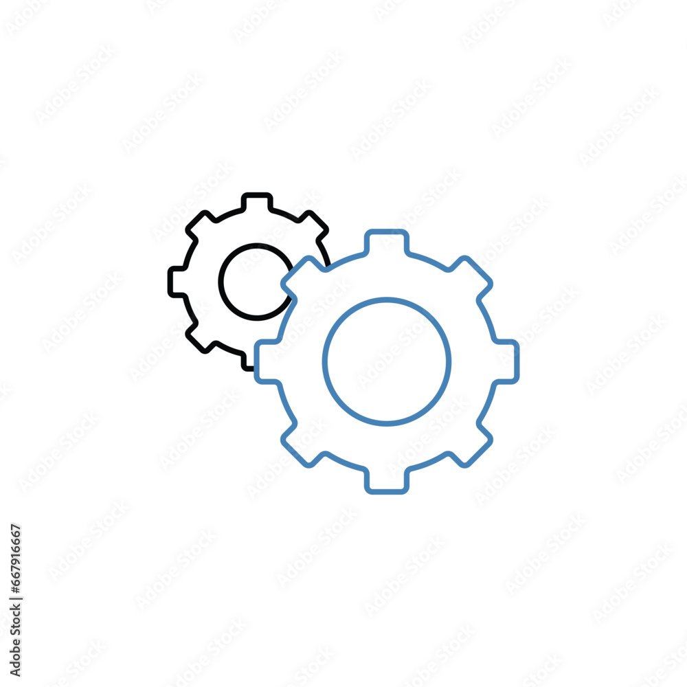 Gear concept line icon. Simple element illustration.Gear concept outline symbol design. Gear concept line icon. Simple element illustration.Gear concept outline symbol design.