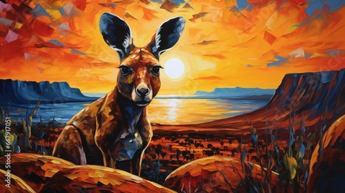 giraffe in sunset © Nabeel