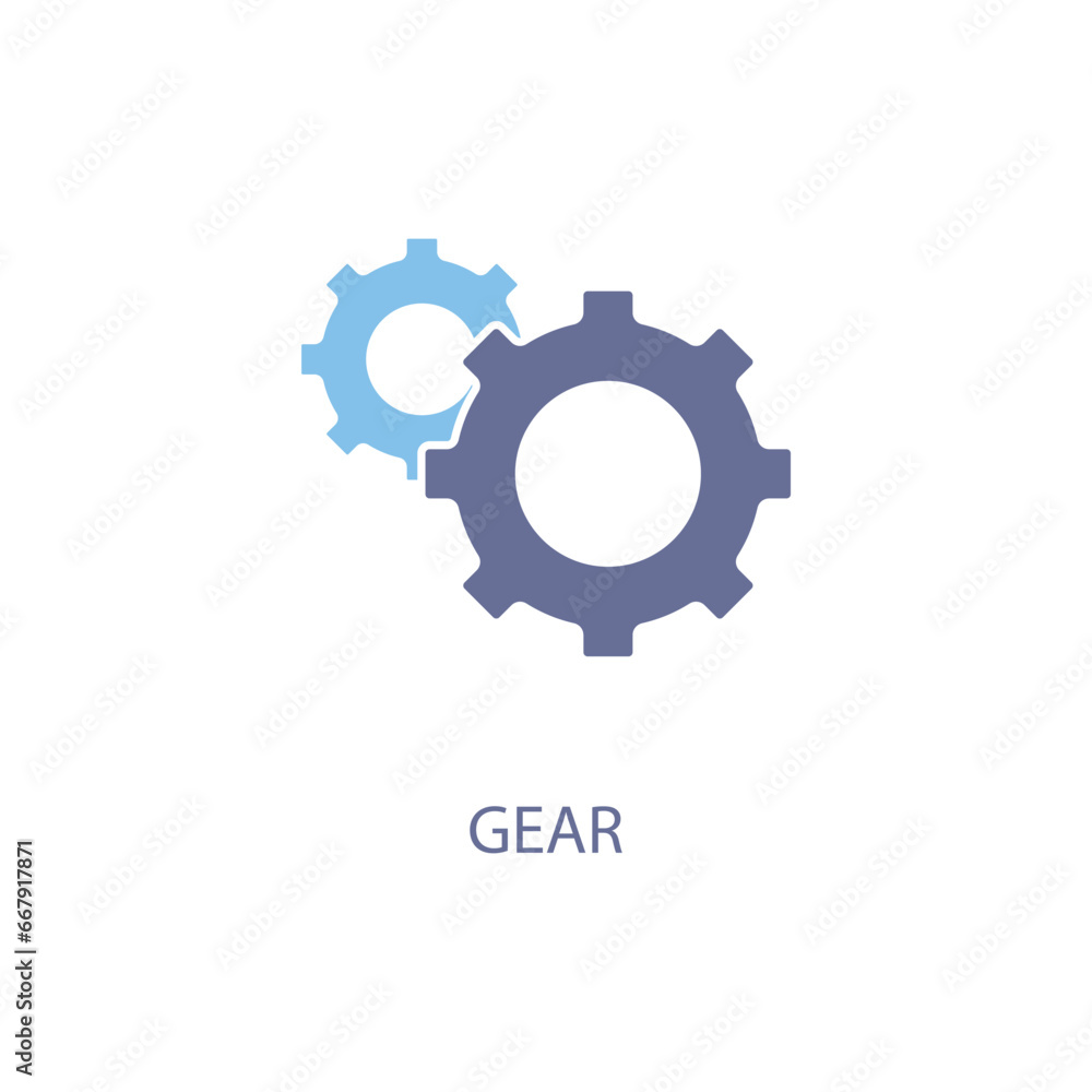 Gear concept line icon. Simple element illustration.Gear concept outline symbol design.