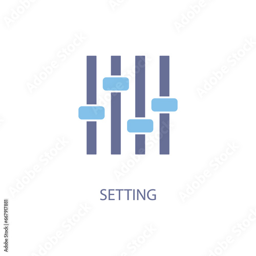 setting concept line icon. Simple element illustration.setting concept outline symbol design.