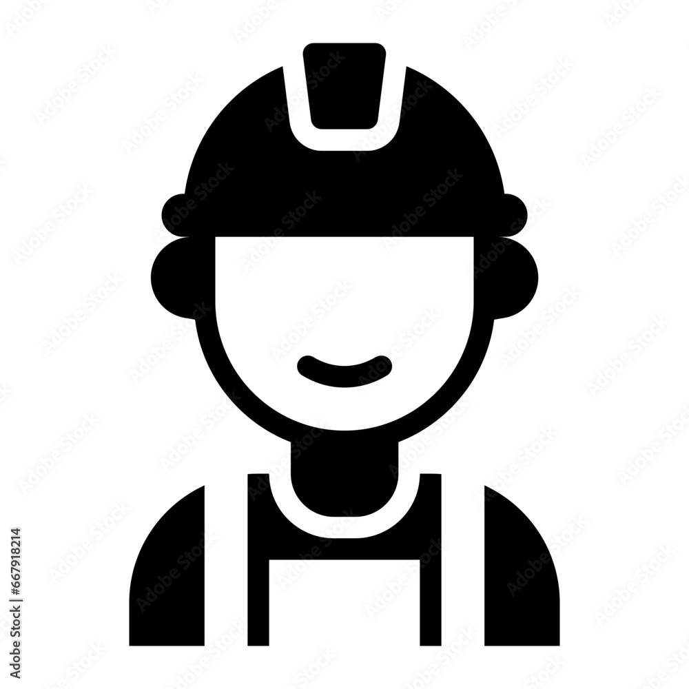 Carpenter black solid glyph icon Carpenter black solid glyph icon