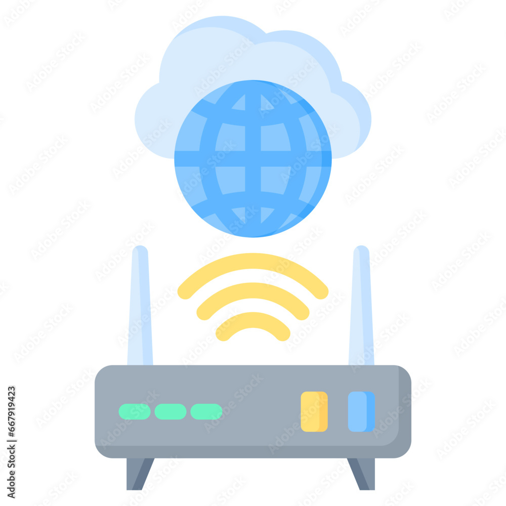 Router Flat Icon Router Flat Icon