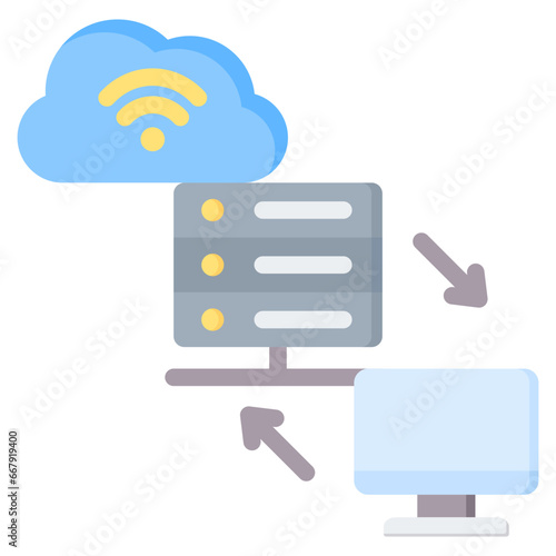 Proxy Server Flat Icon