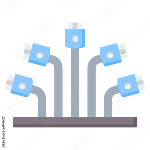 Structured Cabling Flat Icon