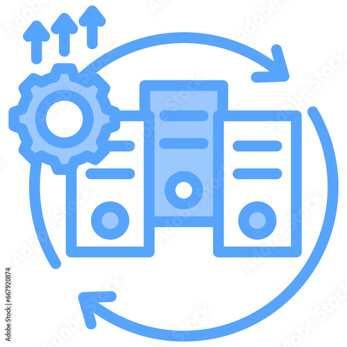Modernization Blue Icon