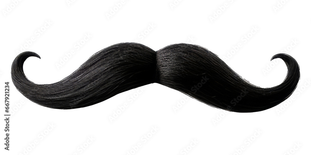 Black moustache isolated on isolated background Black moustache isolated on isolated background