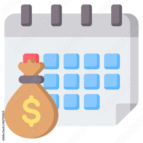 Monthly Salary Flat Icon