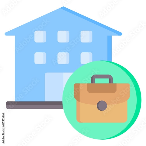 Company Dormitory Flat Icon