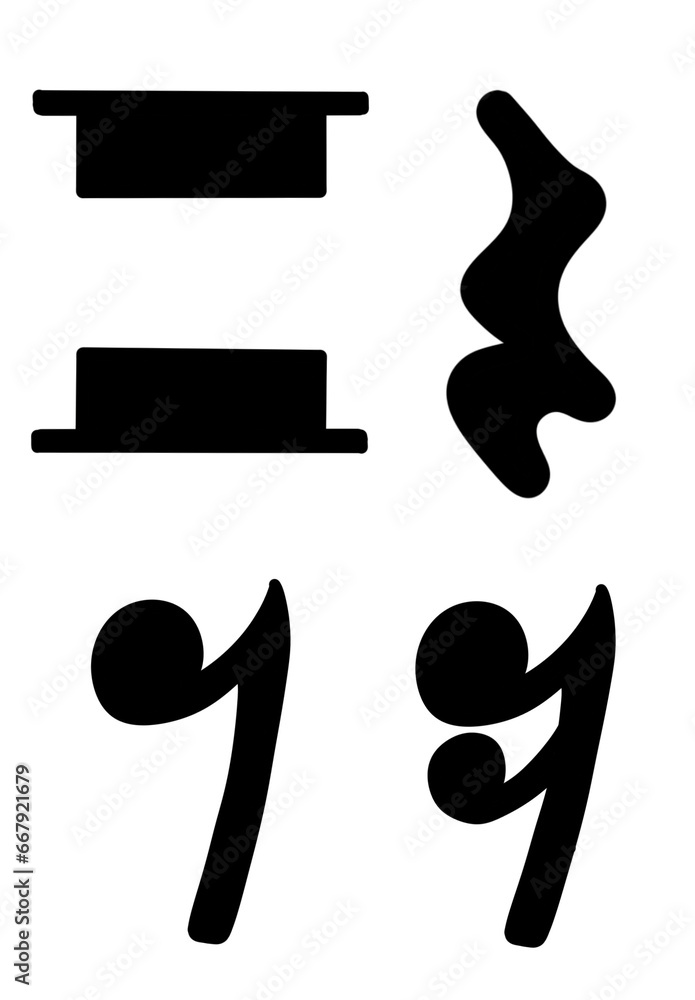 Figuras Musicales silencios Redonda Blanca Negra Corchea Semicorchea