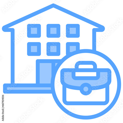 Company Dormitory Blue Icon