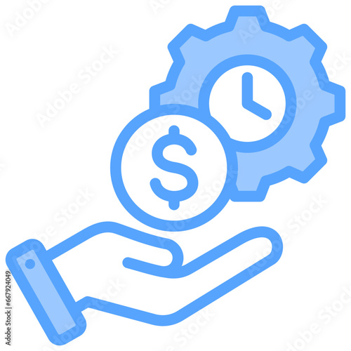 Gig Economy Blue Icon