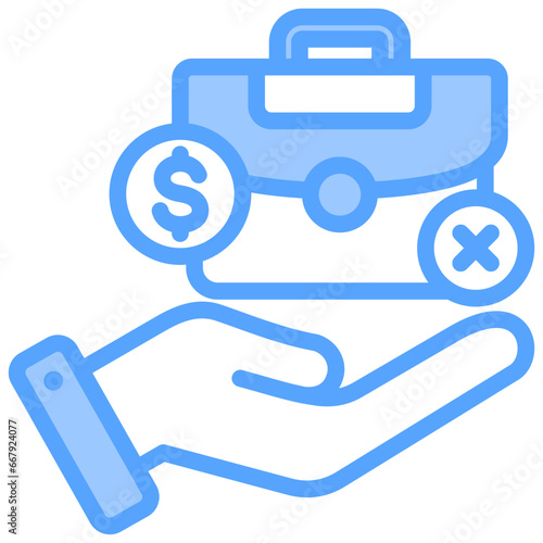 Severance Pay Blue Icon
