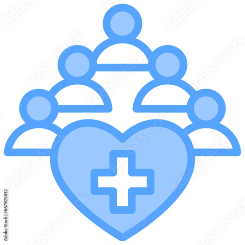 Public Health Blue Icon