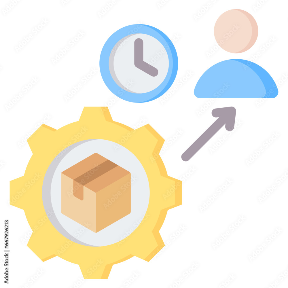 Lead Time Flat Icon Lead Time Flat Icon