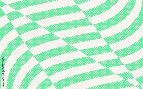 abstract green retro background with dot texture pattern and strange lines