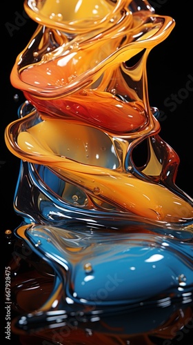 3D liquid blob dta gradient UHD wallpaper photo