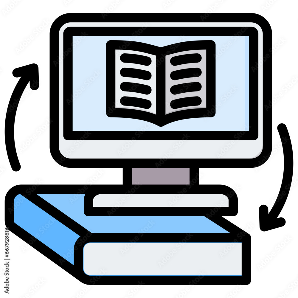 Blended Learning Outline Color Icon Blended Learning Outline Color Icon