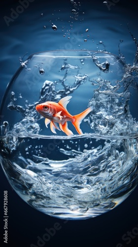 3D golden fish UHD wallpaper
