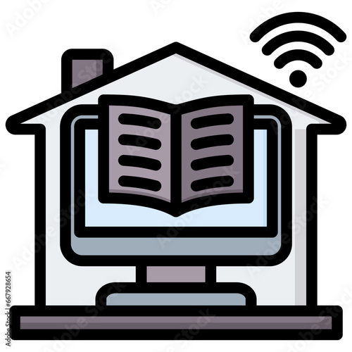 Homeschooling Outline Color Icon