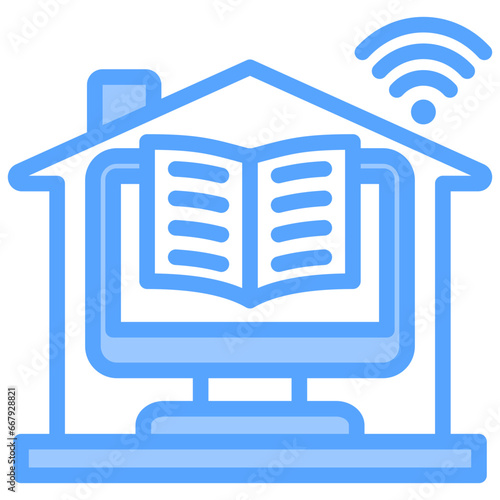 Homeschooling Blue Icon