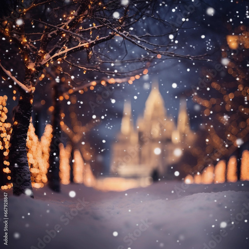 Christmas winter background © kaien
