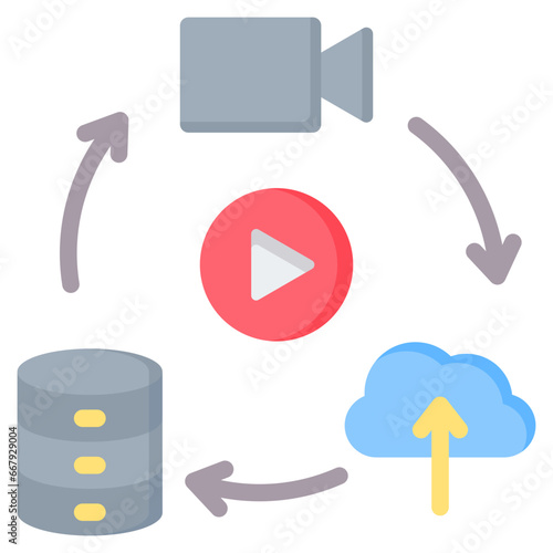 Video Ingest Flat Icon