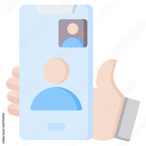Video Call Flat Icon