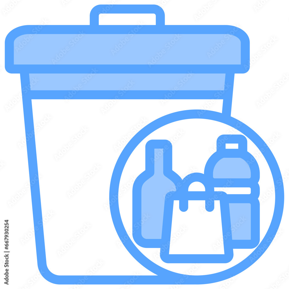 Solid Waste Blue Icon Solid Waste Blue Icon