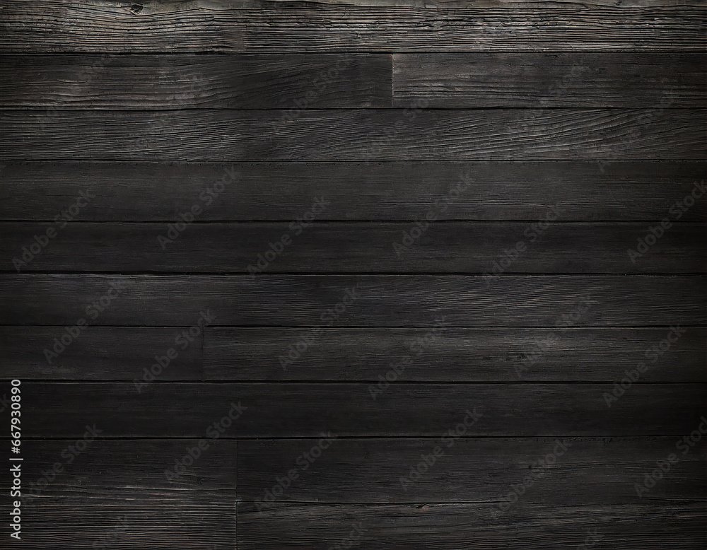 Naklejka premium Black wood texture. background old panels
