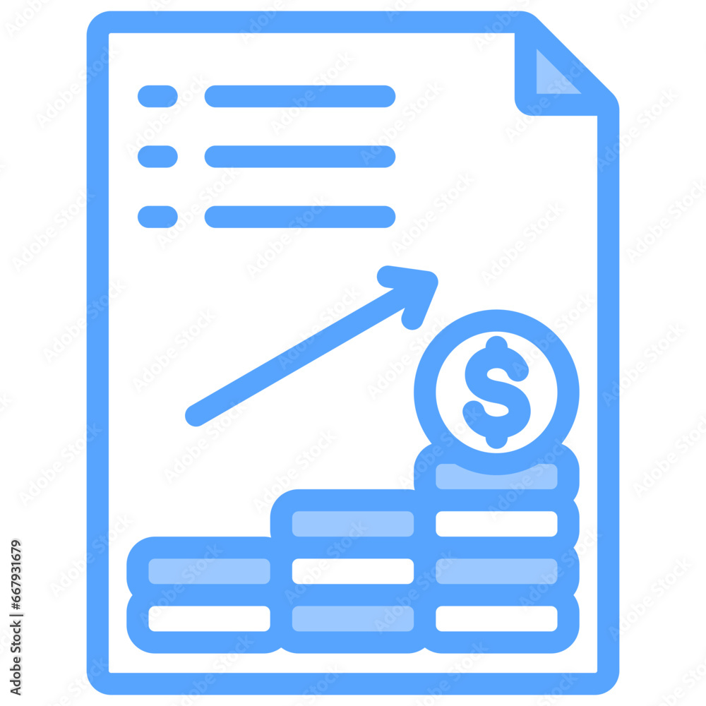 Income Statement Blue Icon Income Statement Blue Icon