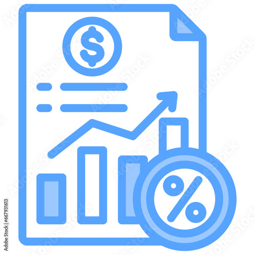 Tax Accounting Blue Icon