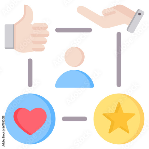 Customer Loyalty Flat Icon