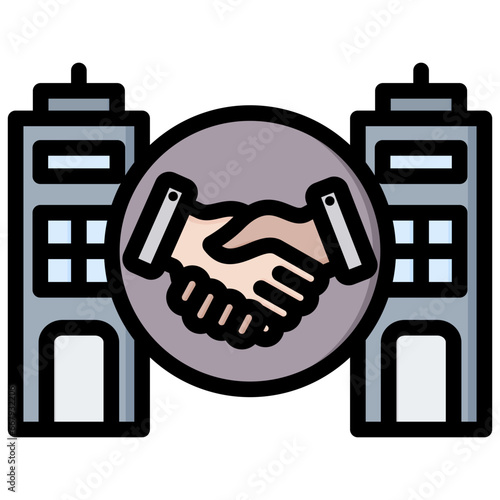 Acquisition Outline Color Icon