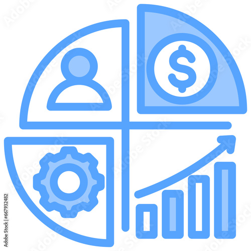 Balanced Scorecard Blue Icon
