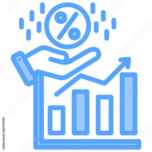 Dividends Blue Icon