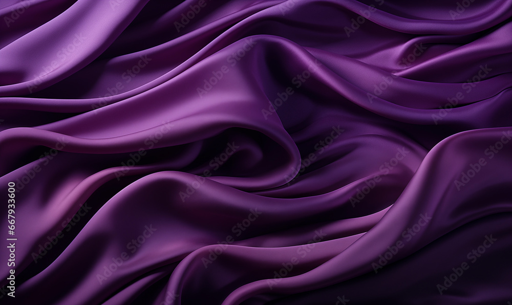Fototapeta premium Acercamiento a una tela sintética arrugada de color morado