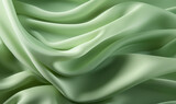 Acercamiento a una tela sintética arrugada de color verde menta