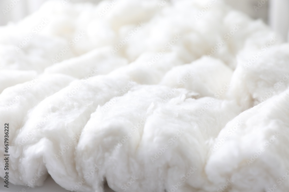 Closeup view of soft clean cotton wool