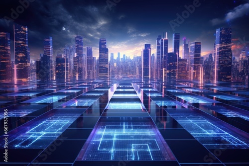 Futuristic cyber technology background