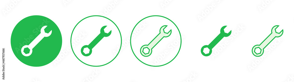 Wrench icon set. repair icon vector. tools icon vector Wrench icon set. repair icon vector. tools icon vector