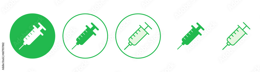 Syringe icon set. injection icon vector. Syringe icon set. injection icon vector.
