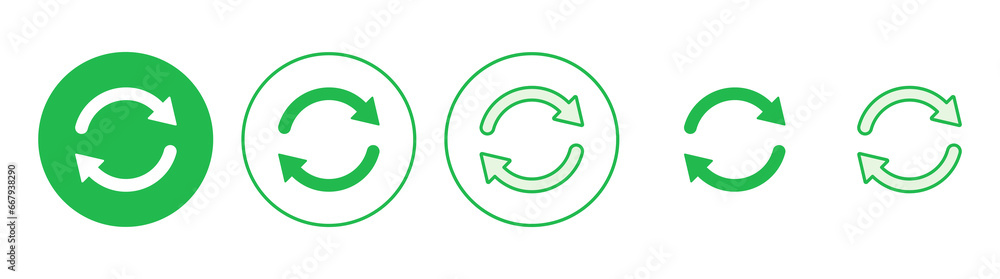Refresh icon set. Reload icon vector. Update icon. Refresh icon set. Reload icon vector. Update icon.